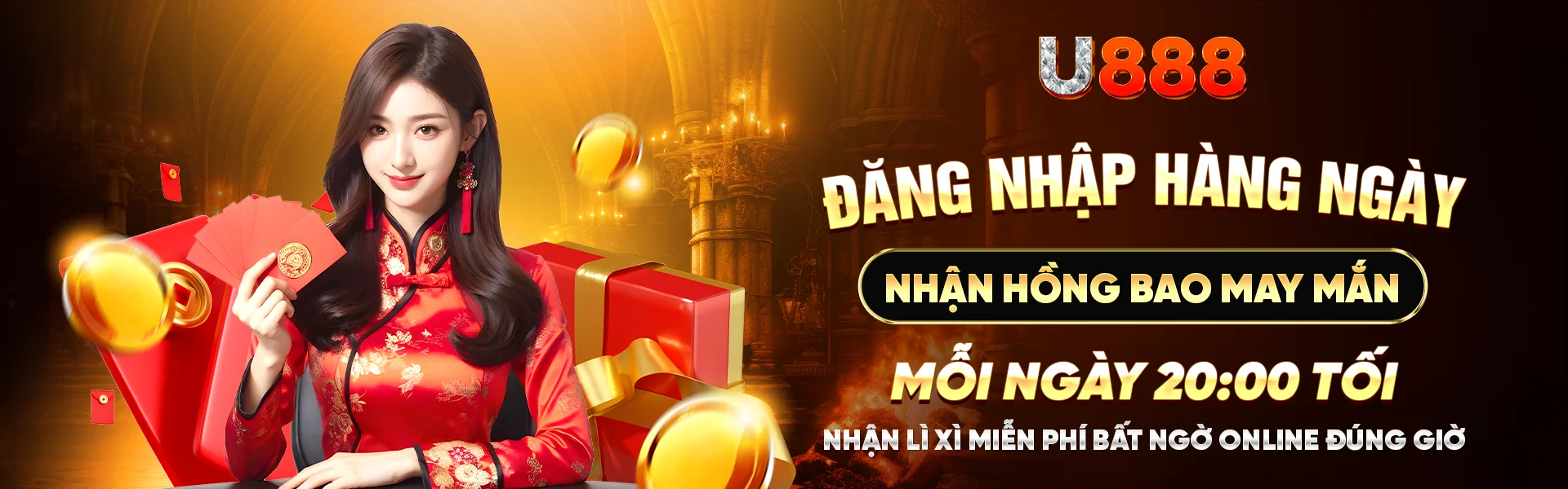 U888 đăng nhập hàng ngày nhận hồng bao may mắn